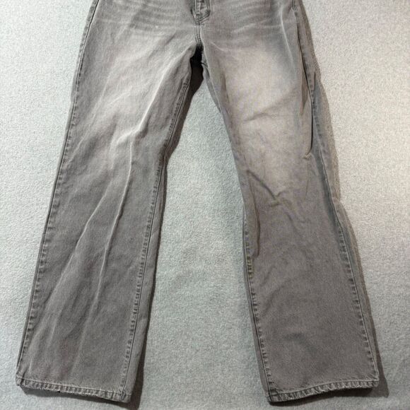 KanCan Jeans Women's 31 Gray Flare Raw Hem Button Fly Stretch High Rise Denim - Picture 5 of 11
